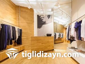 Ahşap giyim mağazası dizaynı
